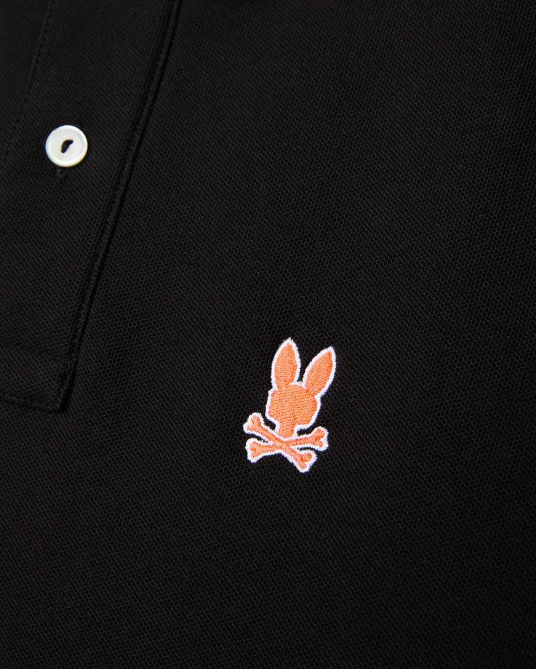 Polos Psycho Bunny Granbury Pique Polo Noir Homme | IFF-82890461